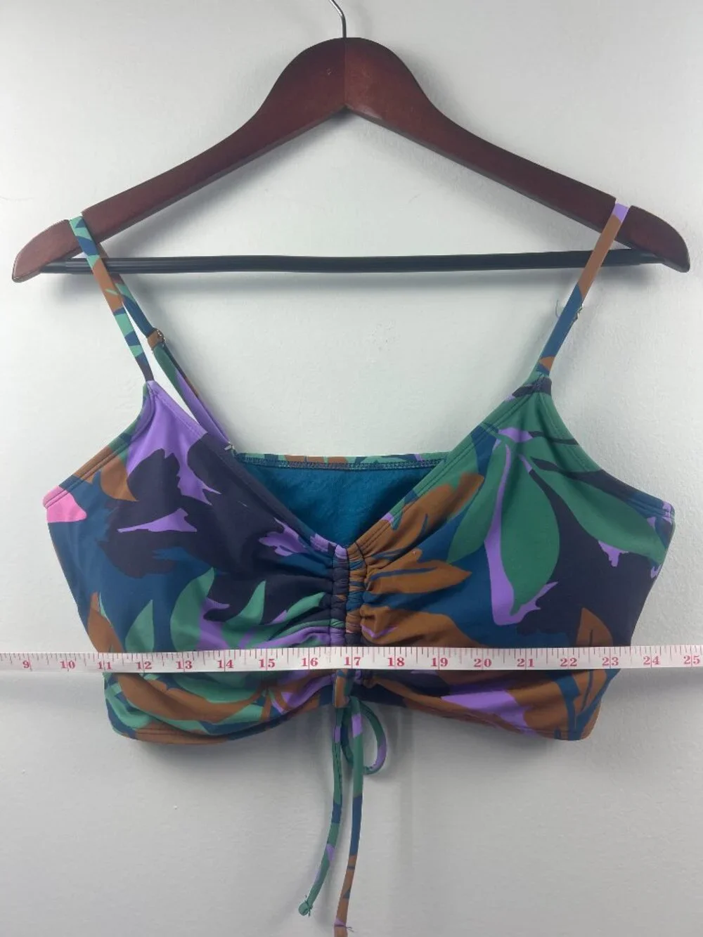 Shade & Shore Tropical Print Swimsuit Top XL